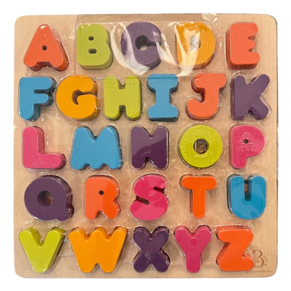B. Toys Alpha B.ical Alphabet Puzzle Chunky Letters A-Z Toddler Toy CH0940